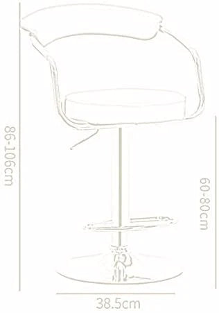 Bar Chairs: Adjustable Vinyl Bar Stool with Chrome Arms & Base