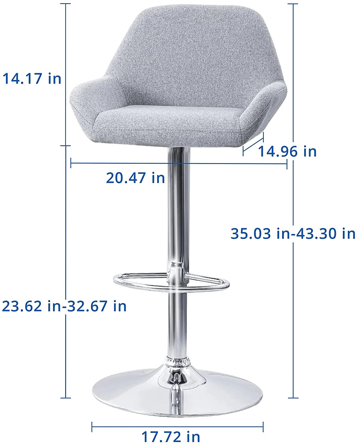 Bar Stool: Fabric Adjustable Bar Chairs, Counter Stool Chair Bar Height