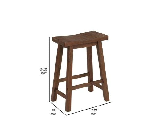 Bar Stool: Height Saddle Stool, 29-Inch, Barn wood