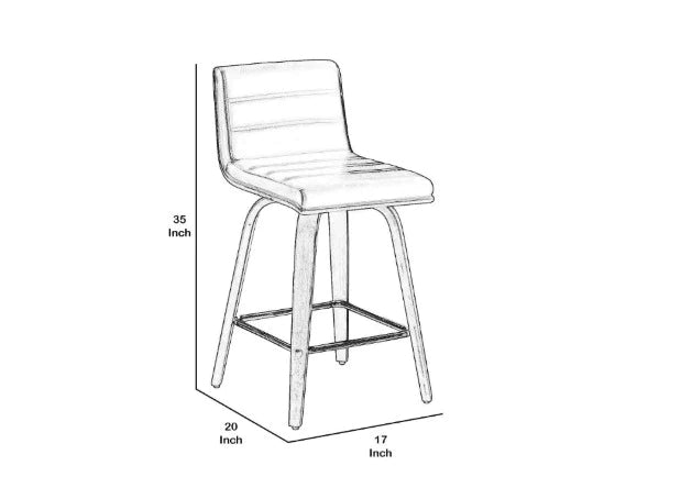 Bar Stool: Kitchen and Dining , 26" Brown/Walnut