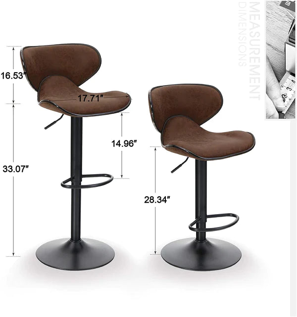 Bar Stool: Modern Pu Leatherette Kitchen Counter Bar Chairs