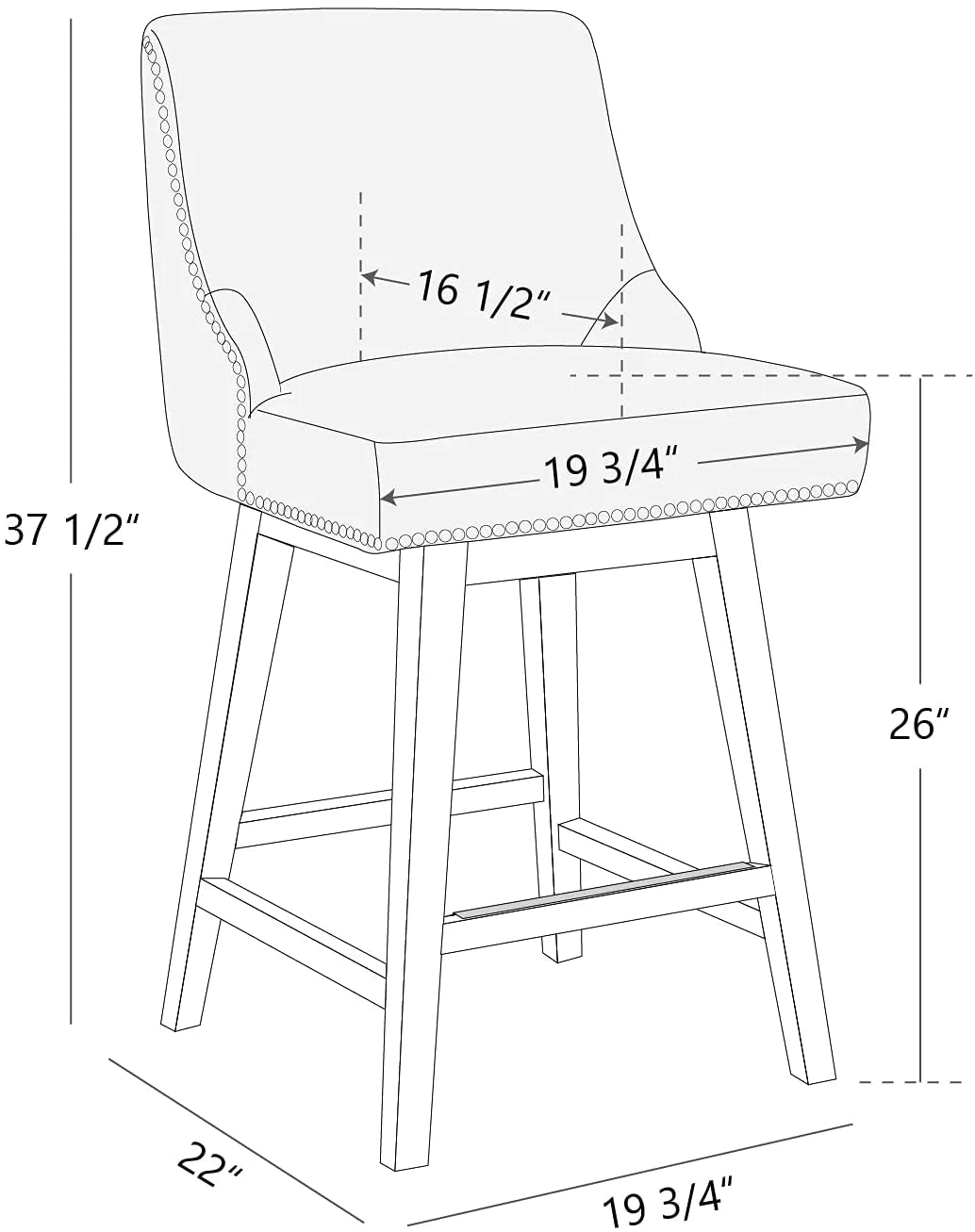 Bar Stool: Fabric Bar Stool