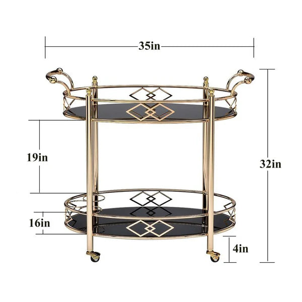 Bar Trolley: Oval Bar Trolley