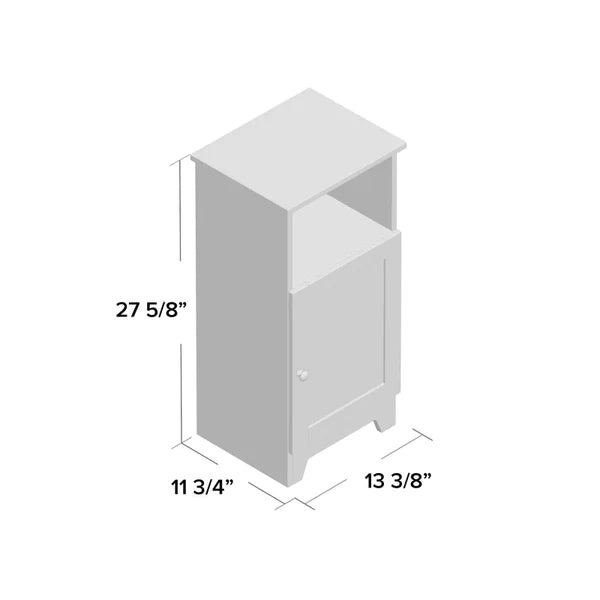 Bathroom Cabinets: 13.38'' W x 27.63'' H x 11.75'' D Free-Standing Bathroom Cabinet