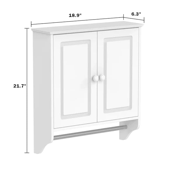 Bathroom Cabinets: 18.9'' W x 21.7'' H x 6.3'' D Wall Mounted Bathroom Cabinet