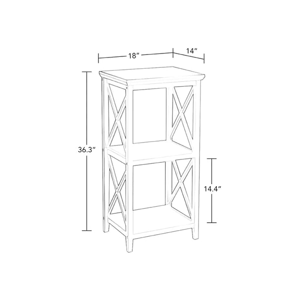 Bathroom Cabinets: 18'' W x 36.25'' H x 14'' D Free-Standing Bathroom Shelves