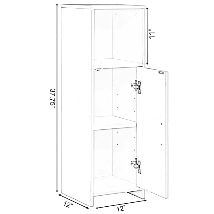 Bathroom Linen Cabinets:12'' W x 37.75'' H x 12'' D Linen Cabinet