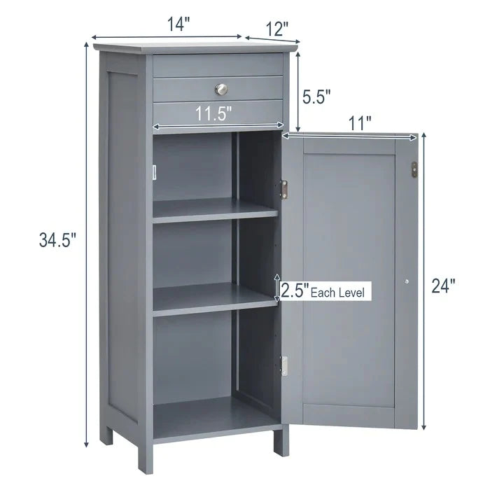 Bathroom Linen Cabinets:14'' W x 34.5'' H x 12'' D Linen Cabinet