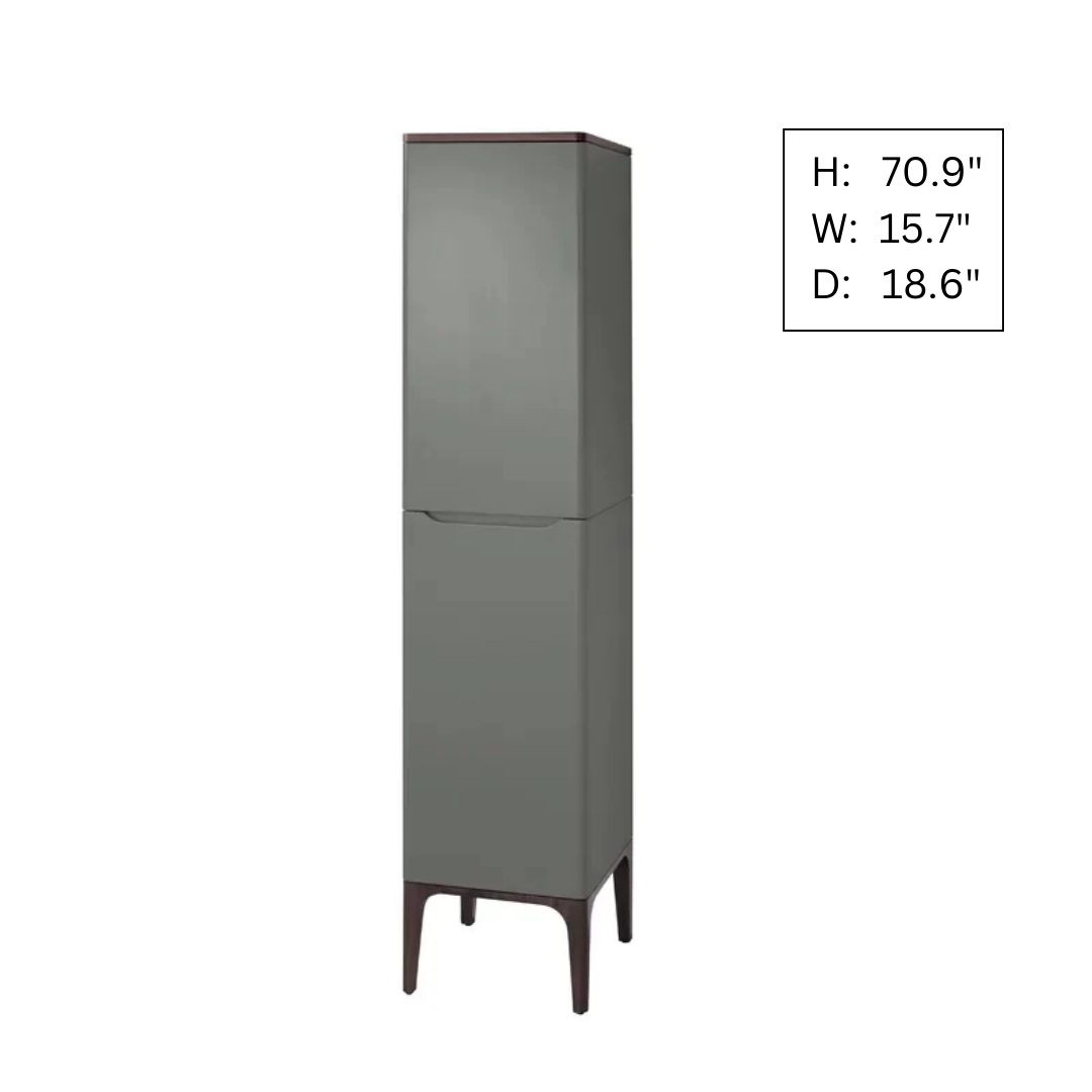 Bathroom Linen Cabinets:15.75'' W x 70.98'' H x 18.11'' D Solid Wood Linen Cabinet