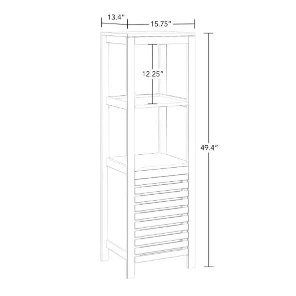 Bathroom Linen Cabinets: 1 Door Linen Tower