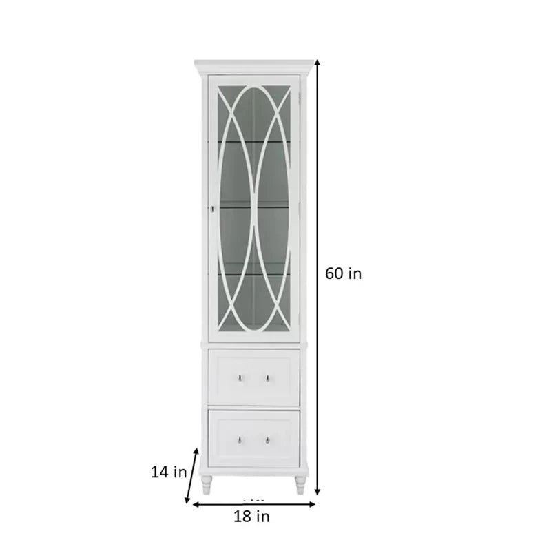 Bathroom Linen Cabinets: 2 Drawer Bathroom Linen Tower