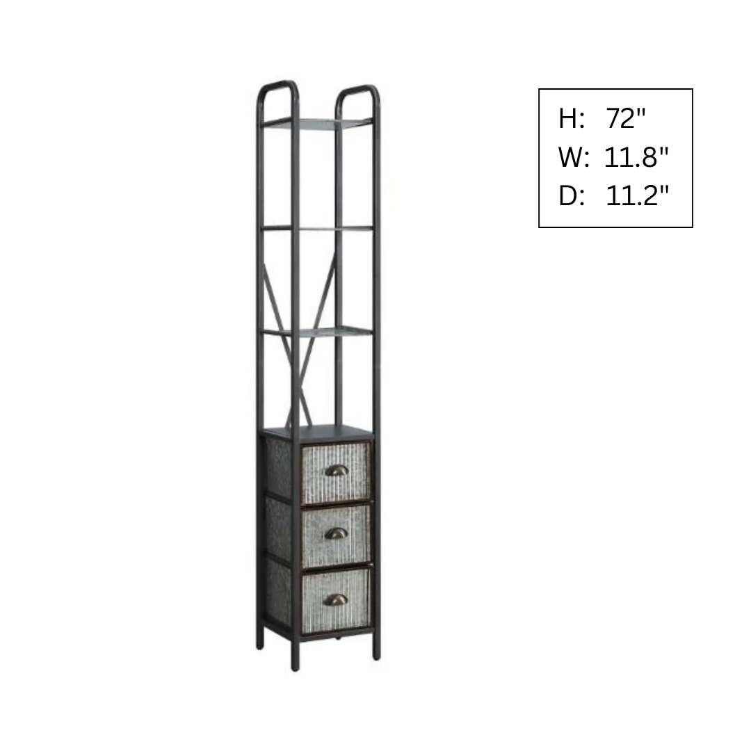 Bathroom Linen Cabinets: Bathroom Linen Tower with 3 Drawers