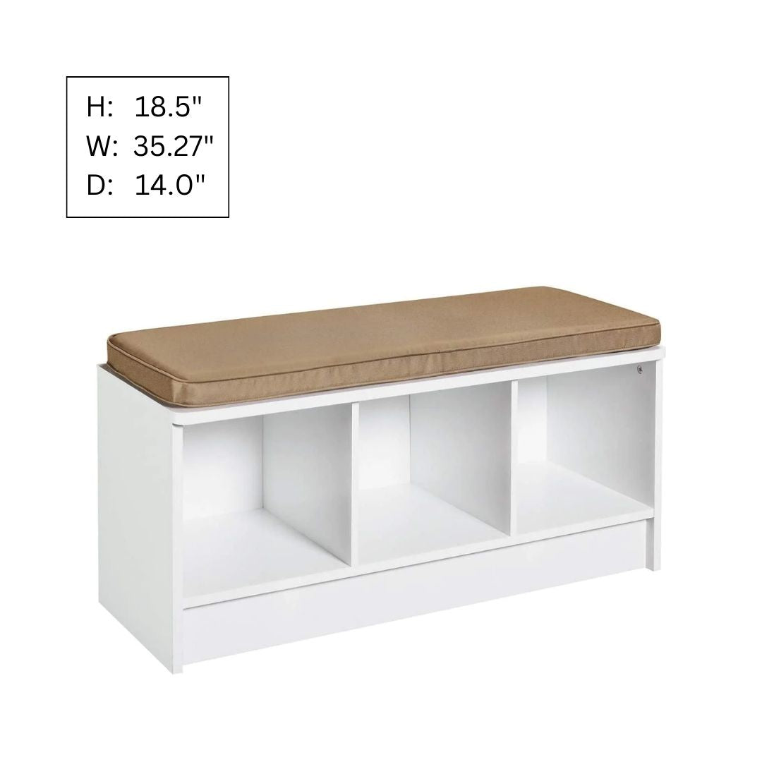 Benches: Cubical 3-Cube Storage Bench, Shoe Rack With Seat