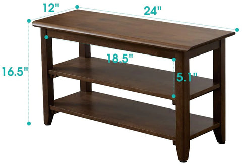 Benches: Ideal for Entryway, Living Room, Holds Up to 550 lbs, Dark Brown