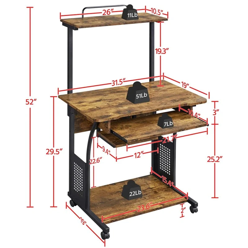 Computer Table: Big Size Wooden Desk