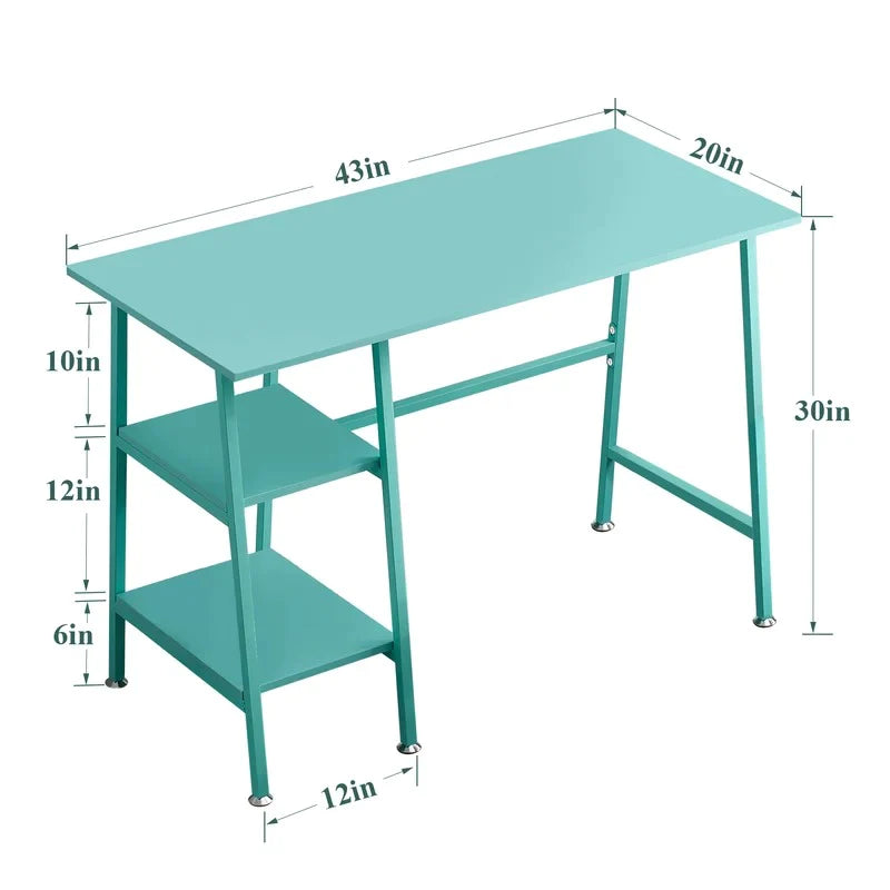 Computer Table: Blue 43'' Computer Desk