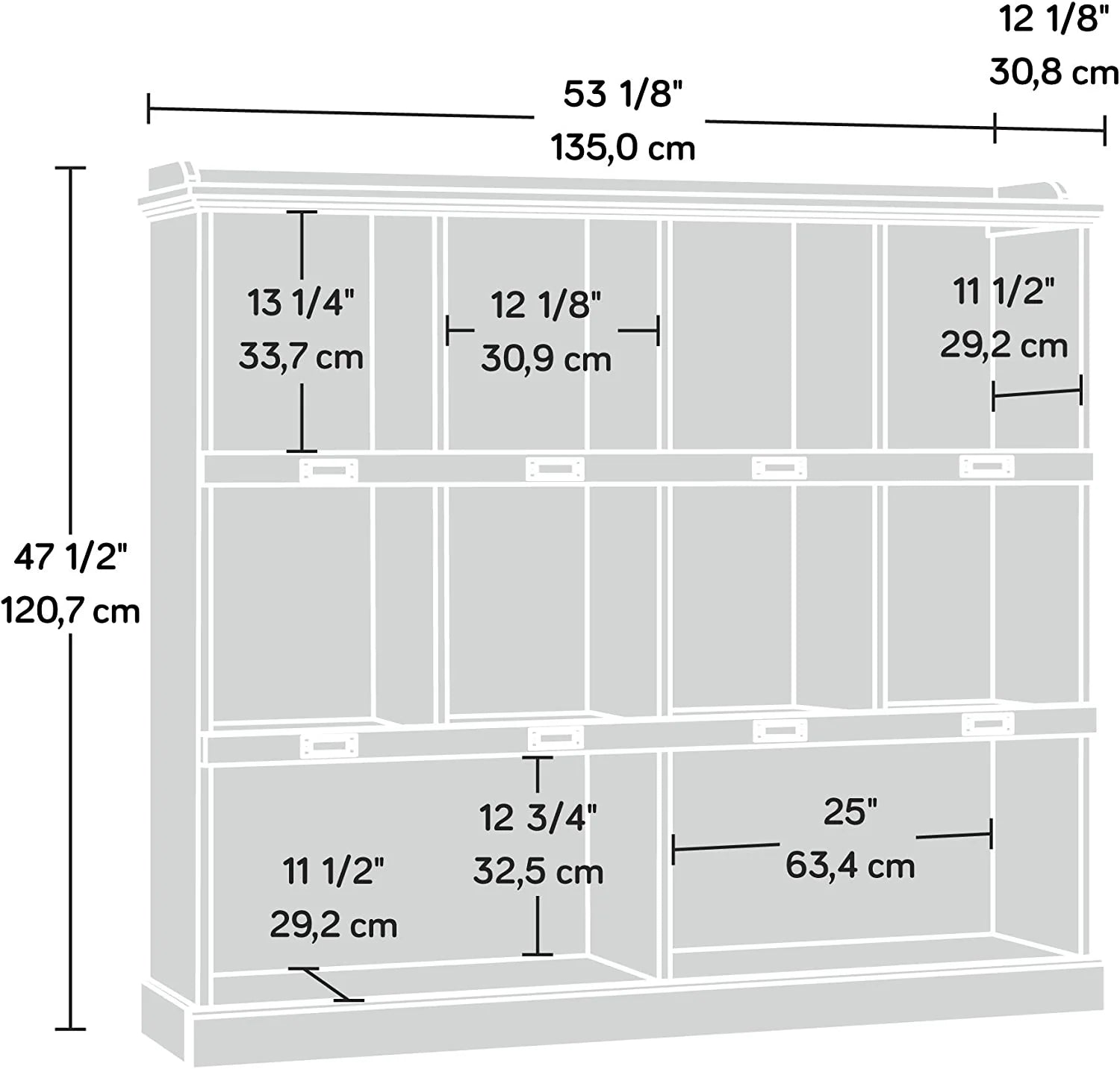 Bookshelf: Wooden Showcase Oak Finish Bookcase