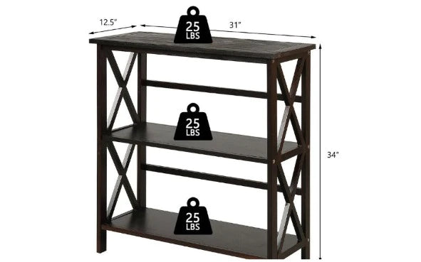 Bookshelf: X-Design Style 3-Shelf Bookcase