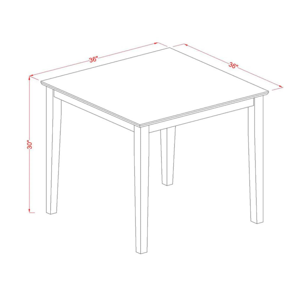 Breakfast Table: 3 Piece Slat Back Breakfast Nook Dining Set