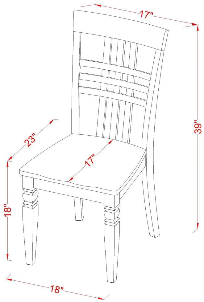 Breakfast Table: Triple Crossback Breakfast Nook Dining Set