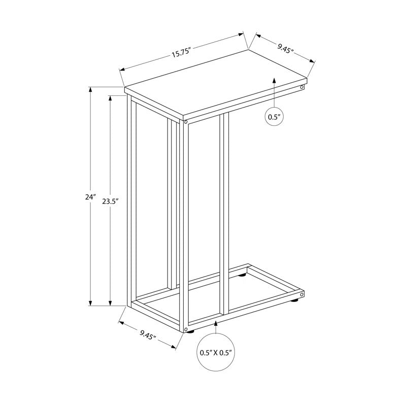 Side Tables: Brown Accent Table