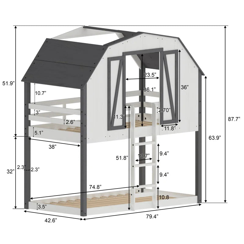 Bunk Bed: Play House Twin Bed