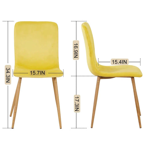 Cafe Chair: Velvet Side Chair (Set of 2)