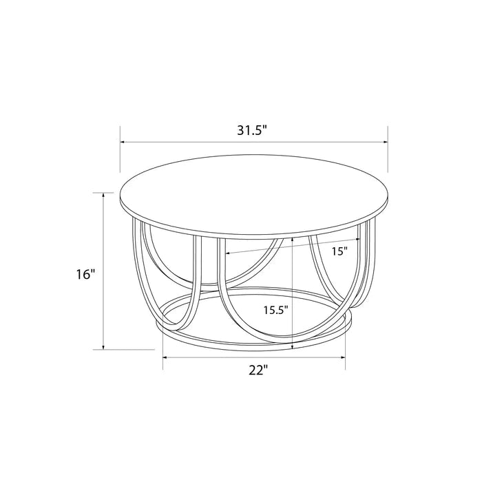 Center Table: Marble Top Frame Coffee Table