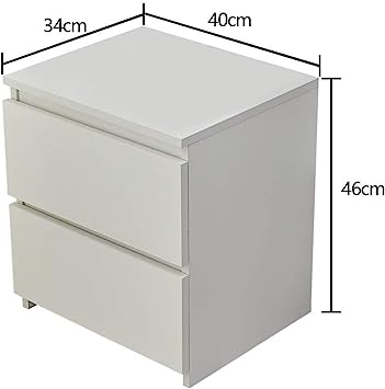 Chest of Drawers: White High Gloss 3 Drawer Chest of Drawers