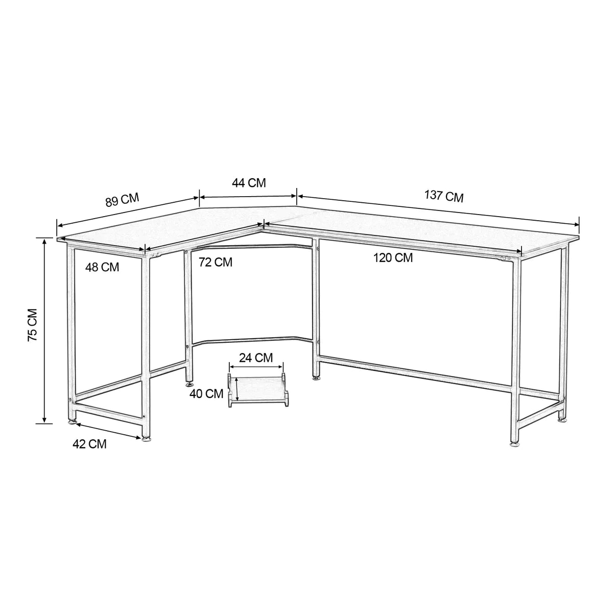 Computer Desk : RENO L-Shape Desk