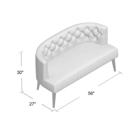 Couch: 56'' Armless Settee
