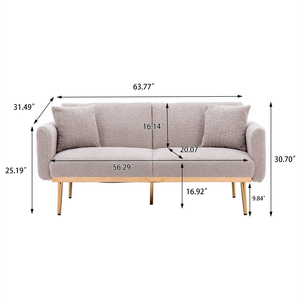 Couch: 64'' Round Arm Loveseat