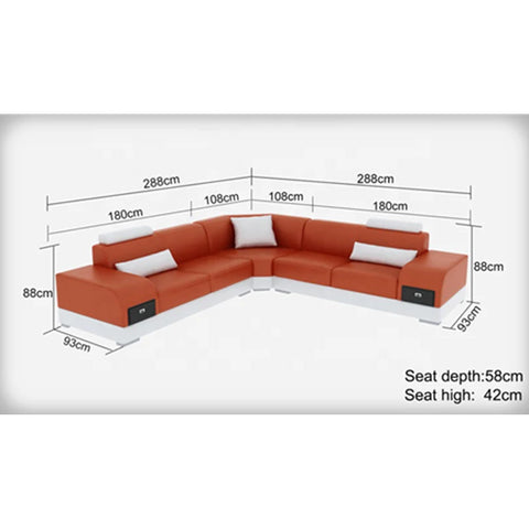 Designer Sofa Set:- American Style L Shape Luxury Furniture Sofa Set