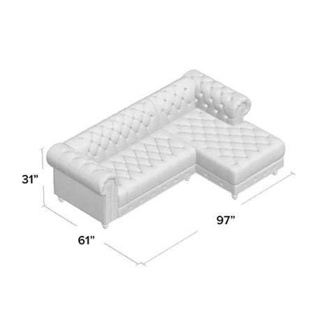 Designer Sofa Set:- LORA L Shape Fabric 5 Seater Sofa Set (Maroon)