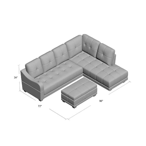 Designer Sofa Set:- Rey L Shape Sofa Set Leatherette Sofa Set Luxury Furniture