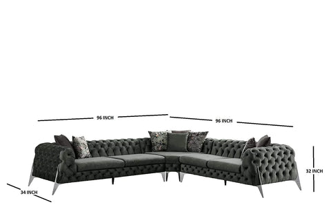 Designer Sofa Set:- Liberty L Shape Fabric 6 Seater Luxury Furniture Sofa Set