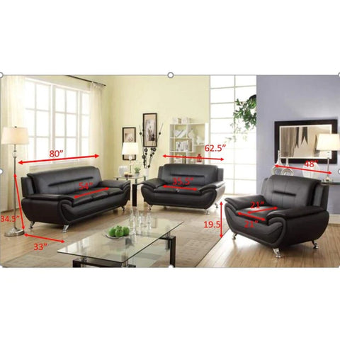 Designer Sofa Set:- ZIAA 3+2+1 Leatherette Sofa Set