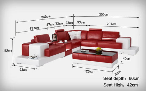 Designer Sofa Set:- L Shape Luxury Furniture Sofa Set