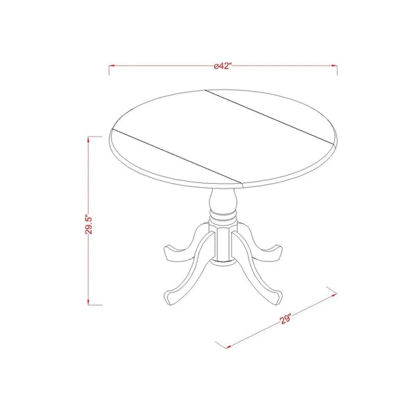 Dining Set: 3 Piece Drop Leaf Dining Table Set