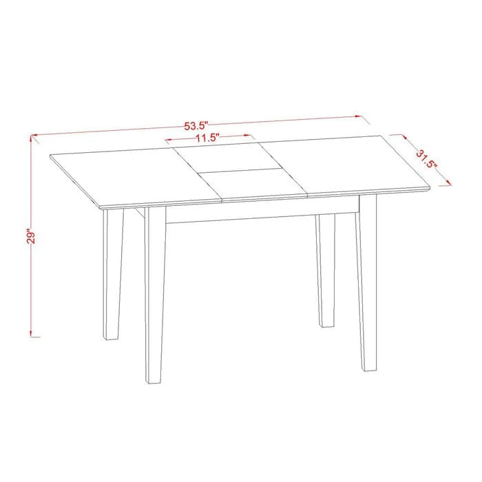 Dining Set: 3 Piece Lath Back Dining Table Set