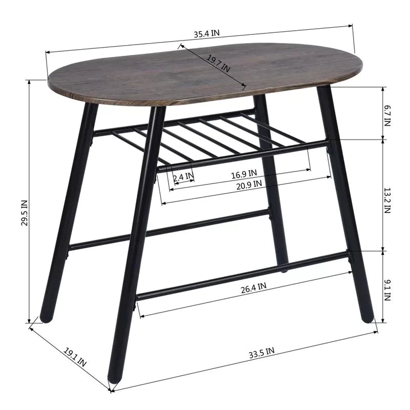 Dining Set: Dining Table with 2 Chairs Dining Set, Breakfast Table