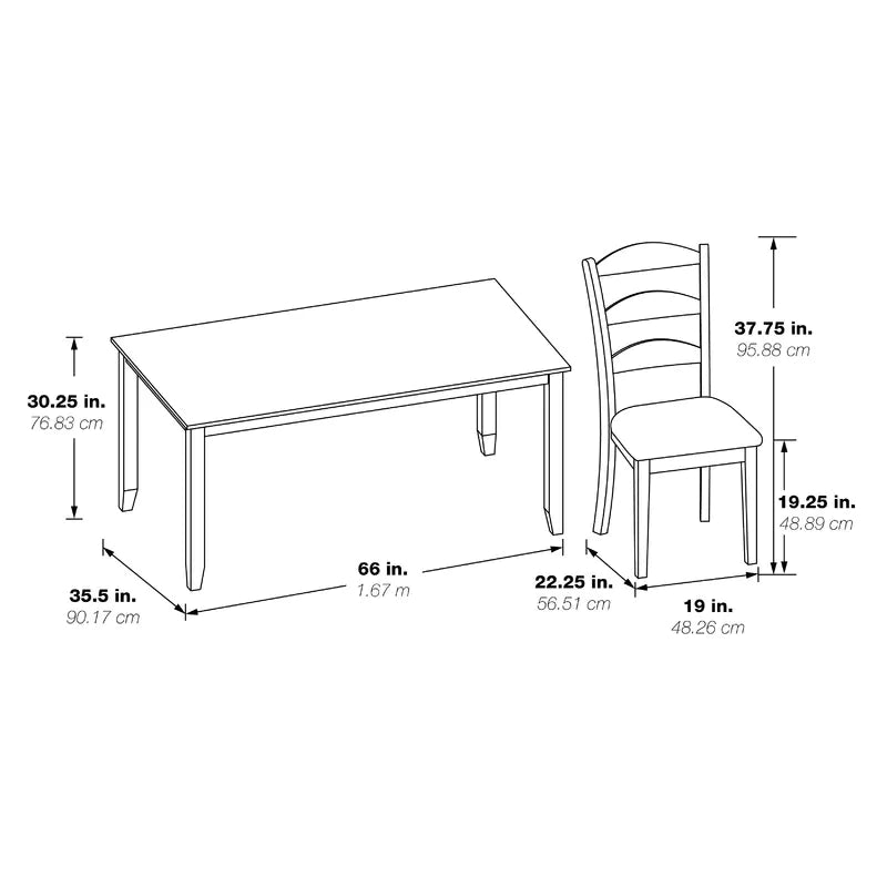 Dining Set: Dining Table with 6 Chairs Dining Set