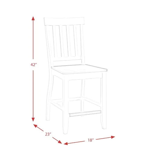 Dining Set: Dining Table with 6 Chairs Rubberwood Solid Wood Dining Set