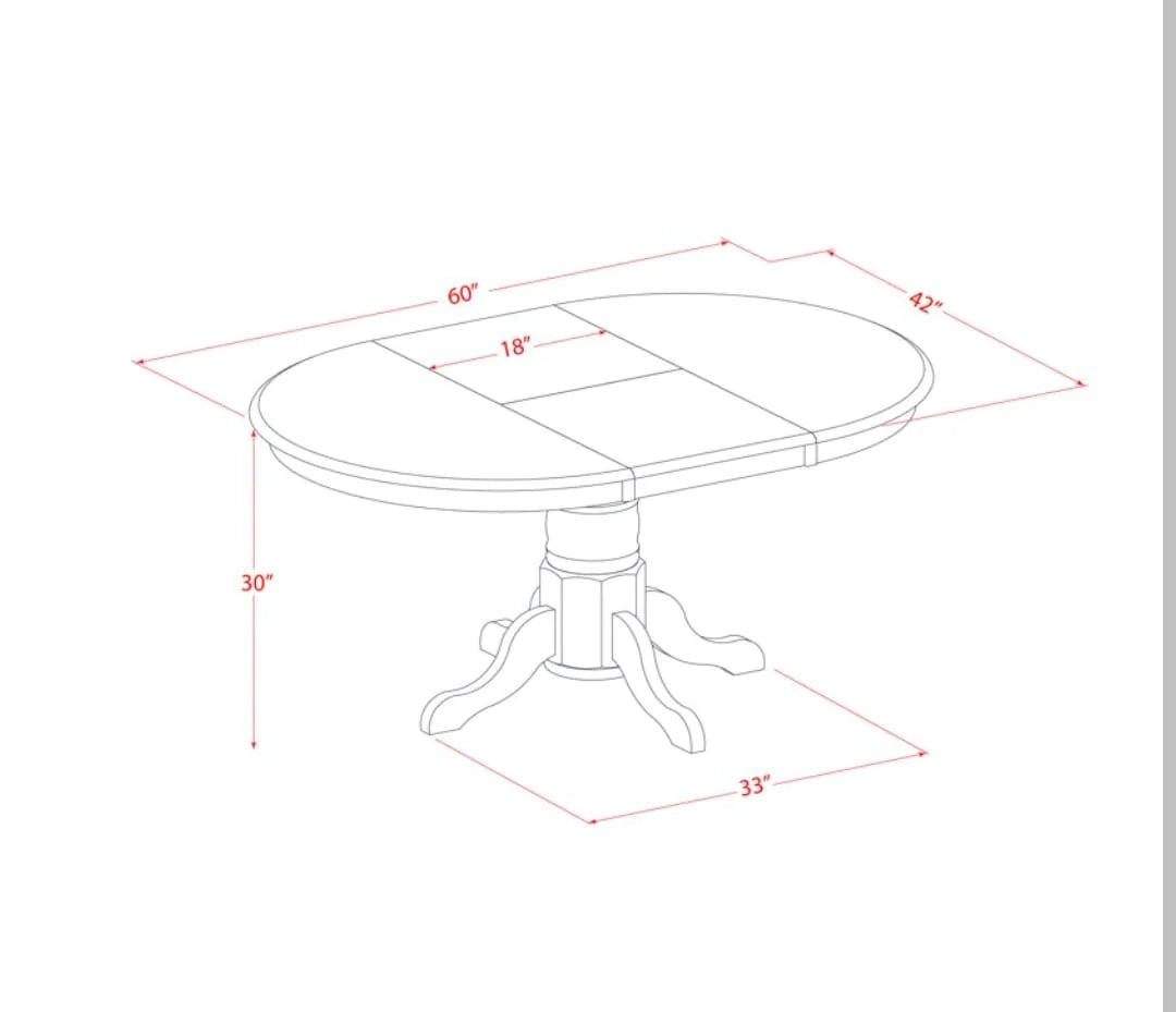 Dining Set: Round Dining Table, Solid Wood 6 Seater Dining Set