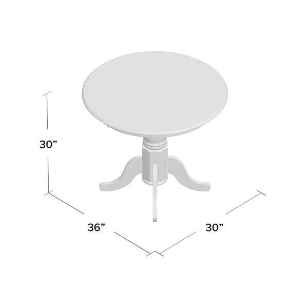 Dining Set: Walnut 2 Seater Round Dining Table Set