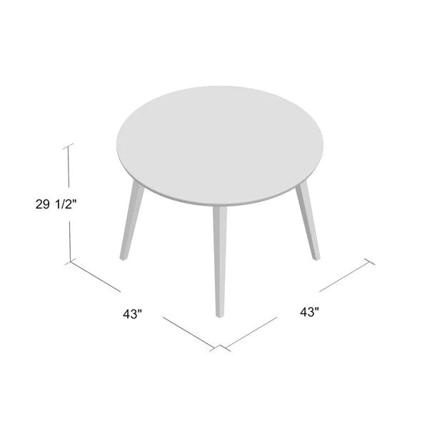 Dining Set: Wooden Rounded 4 Seater Dining Set