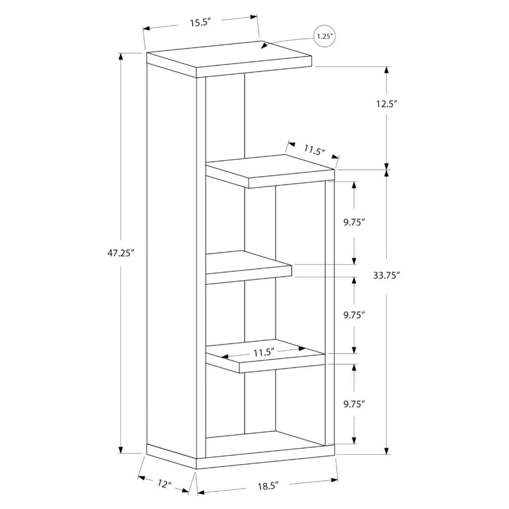 Display Unit: 48 in. Accent Wooden Showcase Display Unit