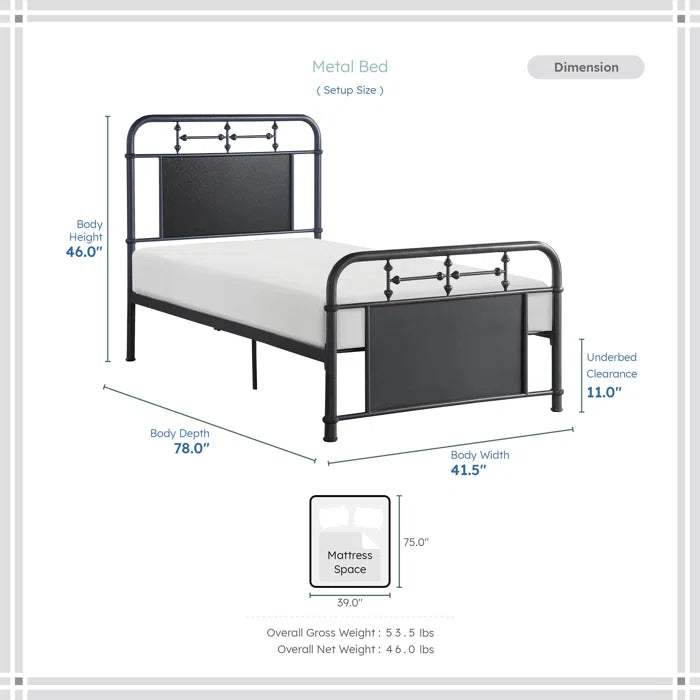 Divan Bed: Andelija Metal Platform Bed