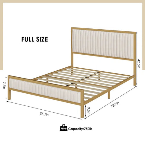 Divan Bed: Burglind Upholstered Platform Bed with Velvet Tufted Headboard