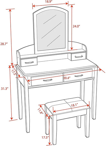 Dressing Table: Drawers and Dressing Table